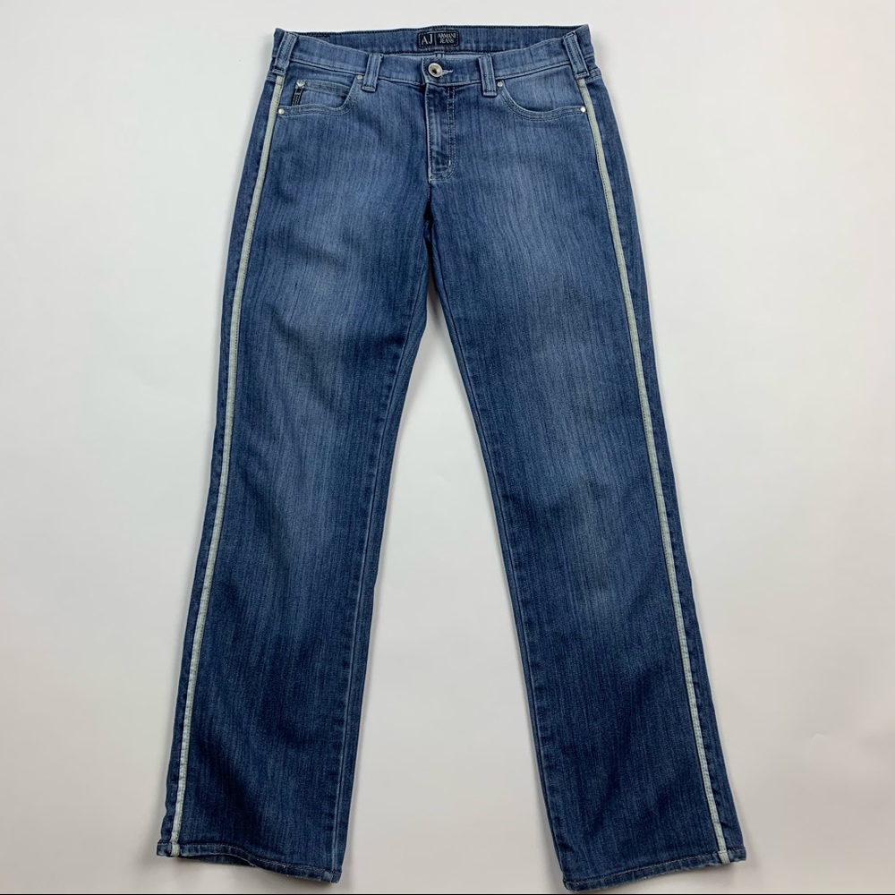 Armani Jeans Tuxedo Stripe Jeans Sz 28